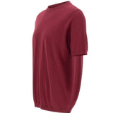 T-shirt a girocollo in bordeaux Kangra - uomo 