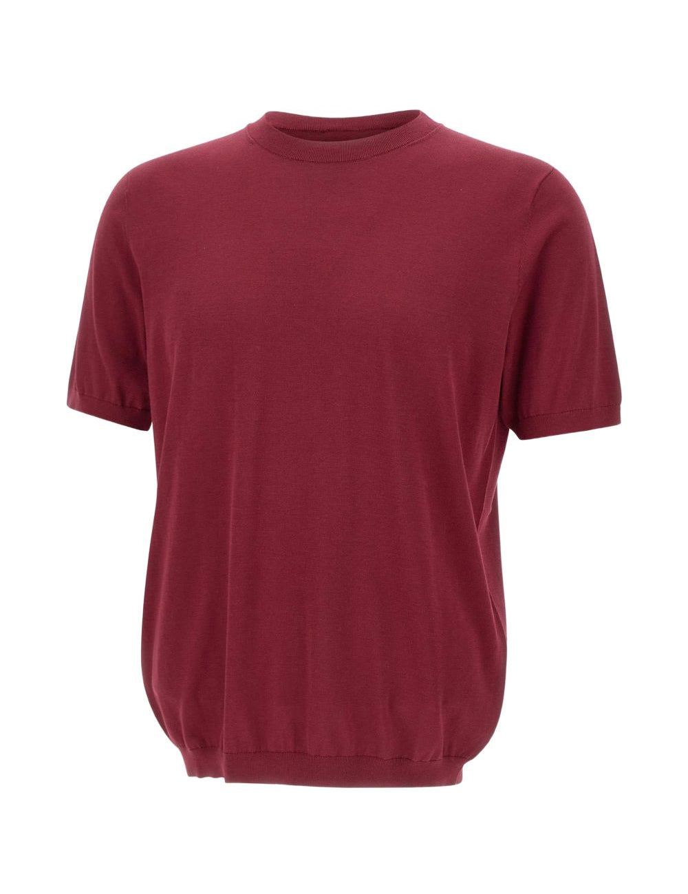 T-shirt a girocollo in bordeaux Kangra - uomo 