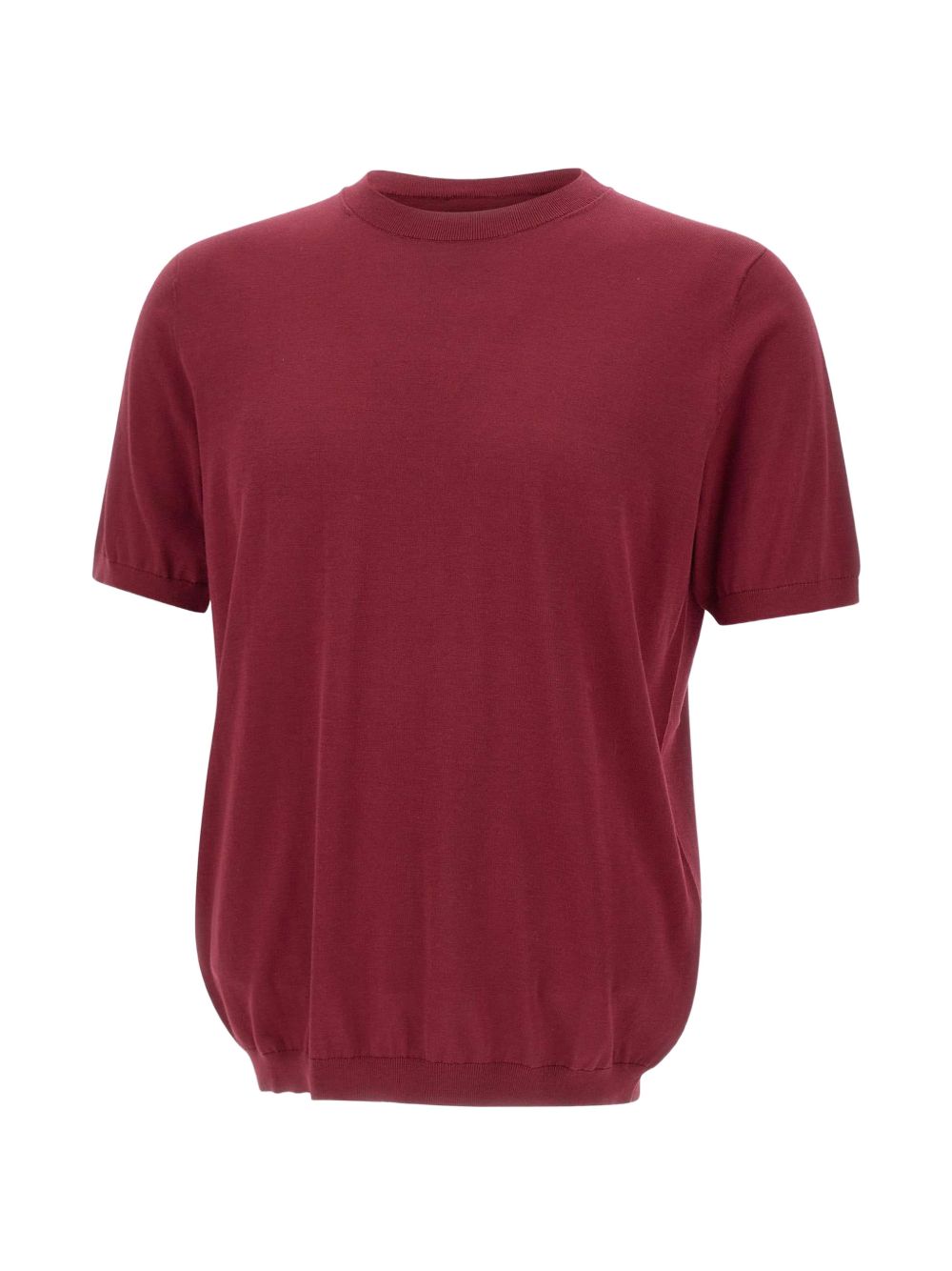 T-shirt a girocollo in bordeaux Kangra - uomo 
