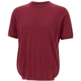 T-shirt a girocollo in bordeaux Kangra - uomo 