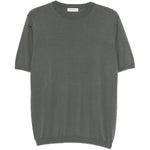 T-shirt a maniche corte con scollo rotondo in verde Kangra - uomo 