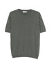 T-shirt a maniche corte con scollo rotondo in verde Kangra - uomo