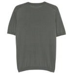 T-shirt a maniche corte con scollo rotondo in verde Kangra - uomo 