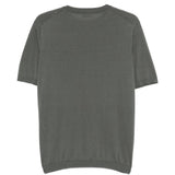 T-shirt a maniche corte con scollo rotondo in verde Kangra - uomo 