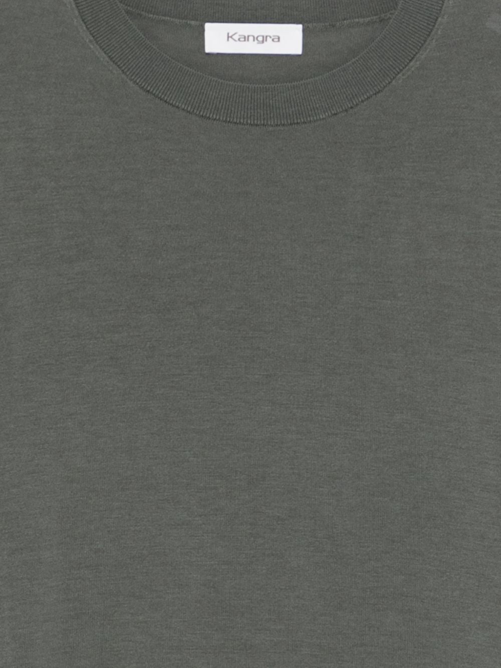 T-shirt a maniche corte con scollo rotondo in verde Kangra - uomo 
