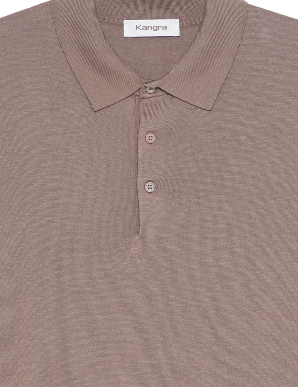 Polo a coste in beige Kangra - uomo 