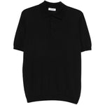 Polo a coste in nero Kangra - uomo 