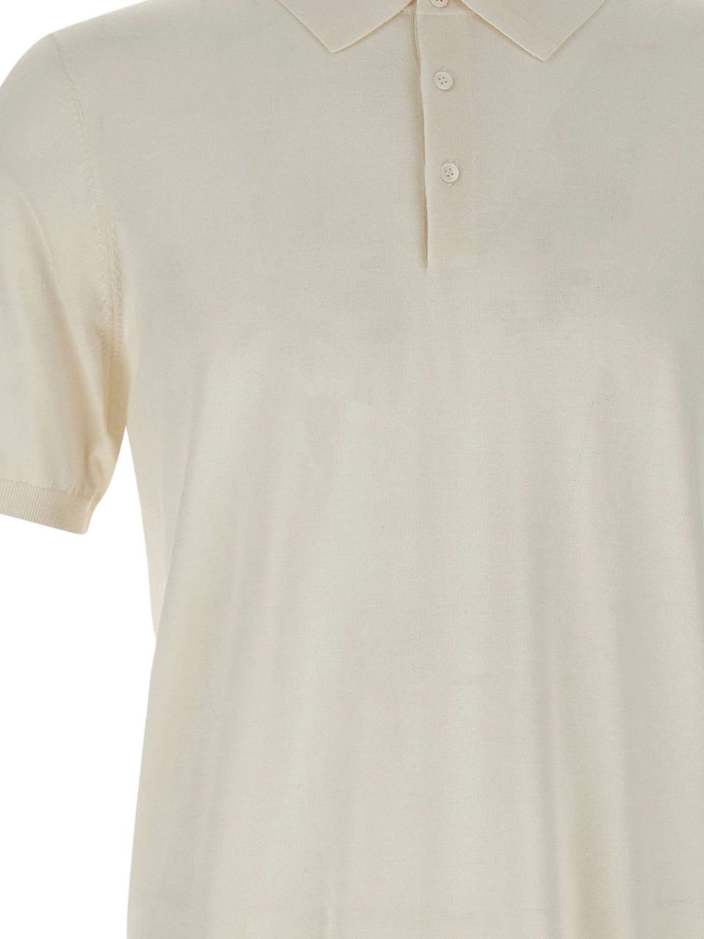 Polo a coste in bianco Kangra - uomo 