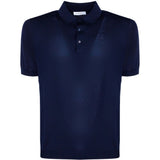 Polo con bottoni in blu Kangra - uomo 