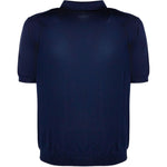 Polo con bottoni in blu Kangra - uomo 