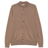 Cardigan con tasca a marsupio in marrone Kangra - uomo 