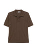 Kangra brown knitted polo shirt - men