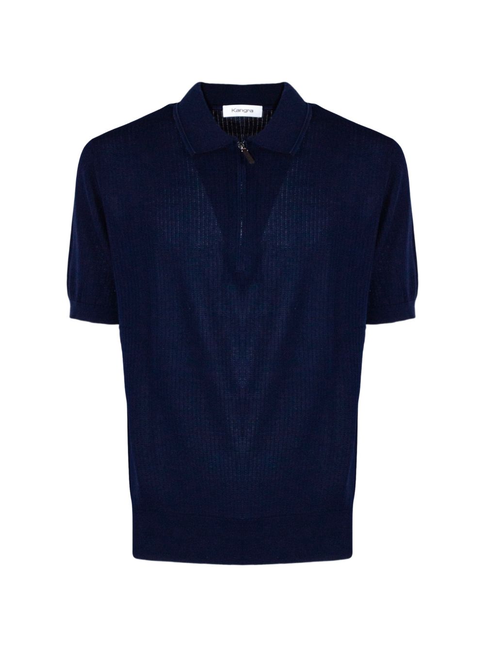 Polo con zip in blu Kangra - uomo 