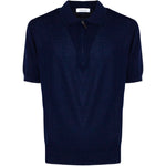 Polo con zip in blu Kangra - uomo 