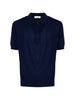 Men's Kangra zipped polo shirt in blue