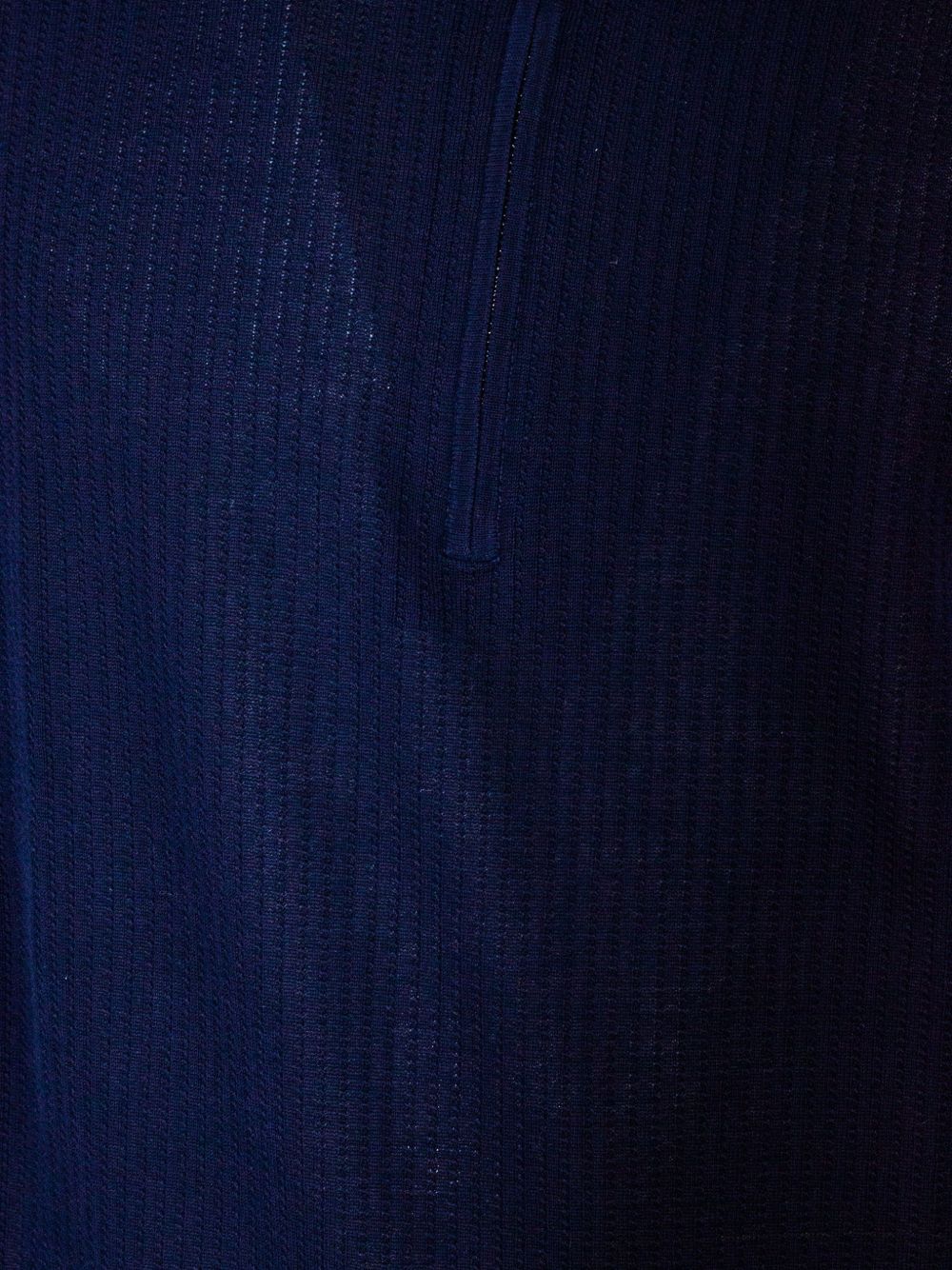 Polo con zip in blu Kangra - uomo 