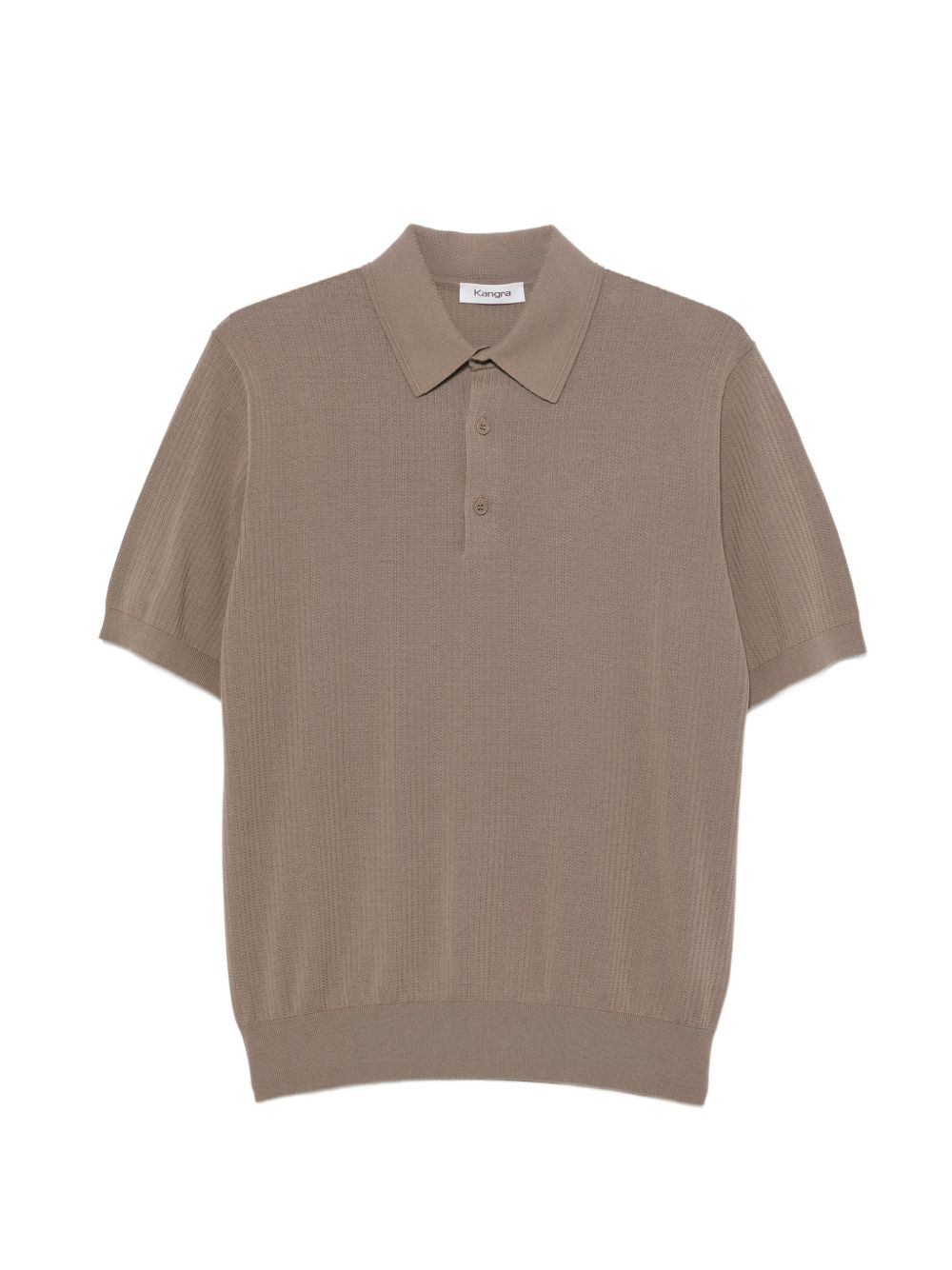 Polo a maniche corte con texture in marrone Kangra - uomo 