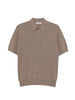 Polo a maniche corte con texture in marrone Kangra - uomo