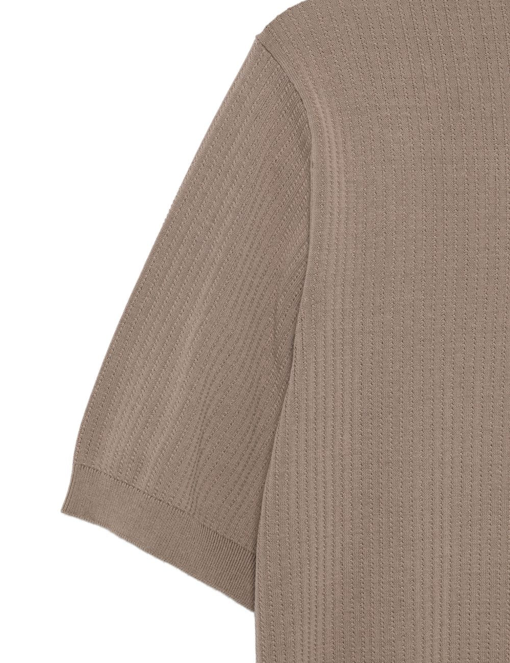 Polo a maniche corte con texture in marrone Kangra - uomo 