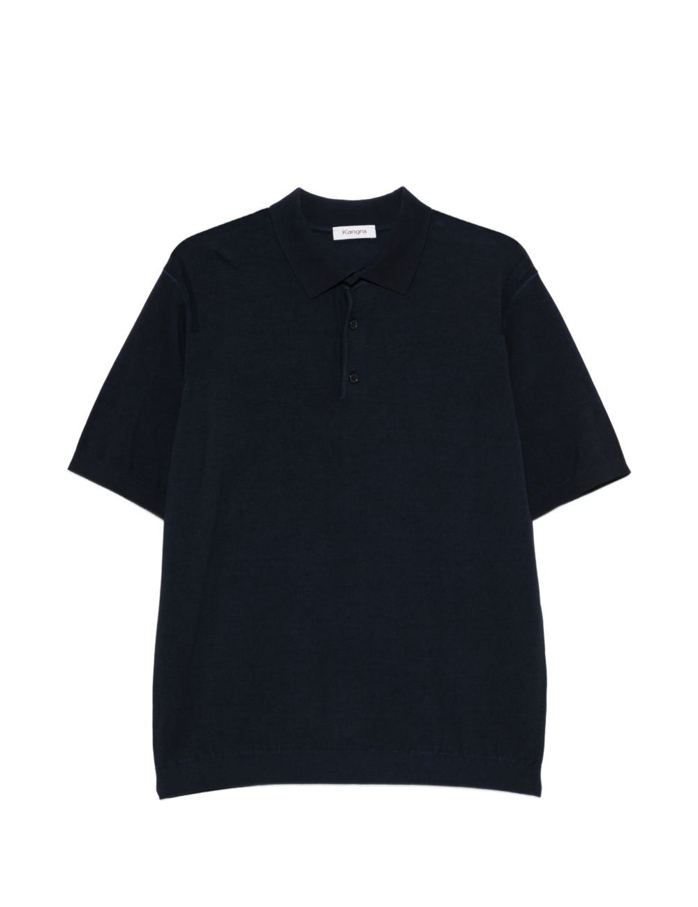 Polo con mezzo bottone in blu Kangra - uomo 