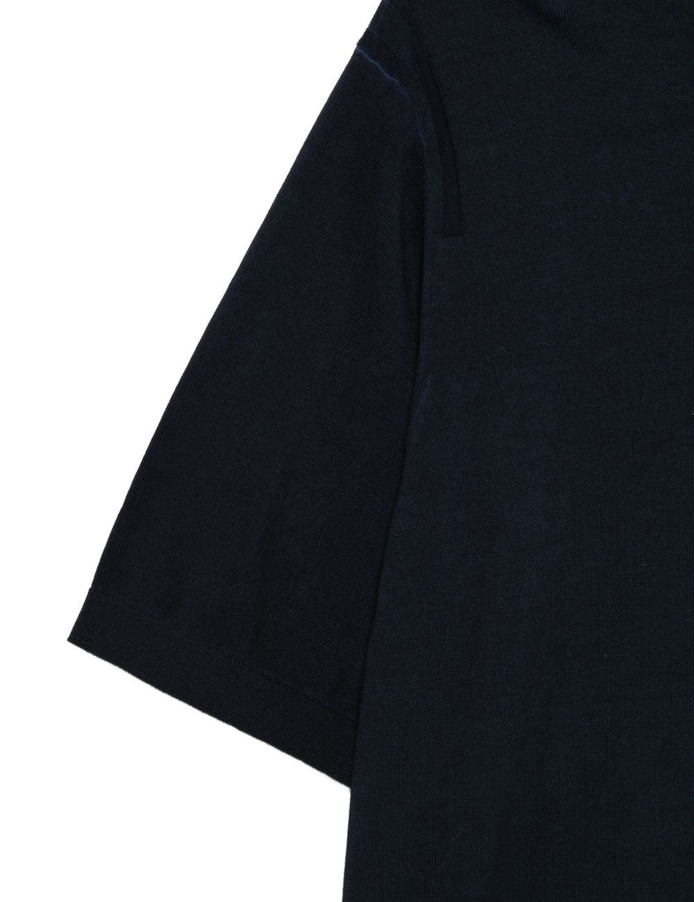 Polo con mezzo bottone in blu Kangra - uomo 