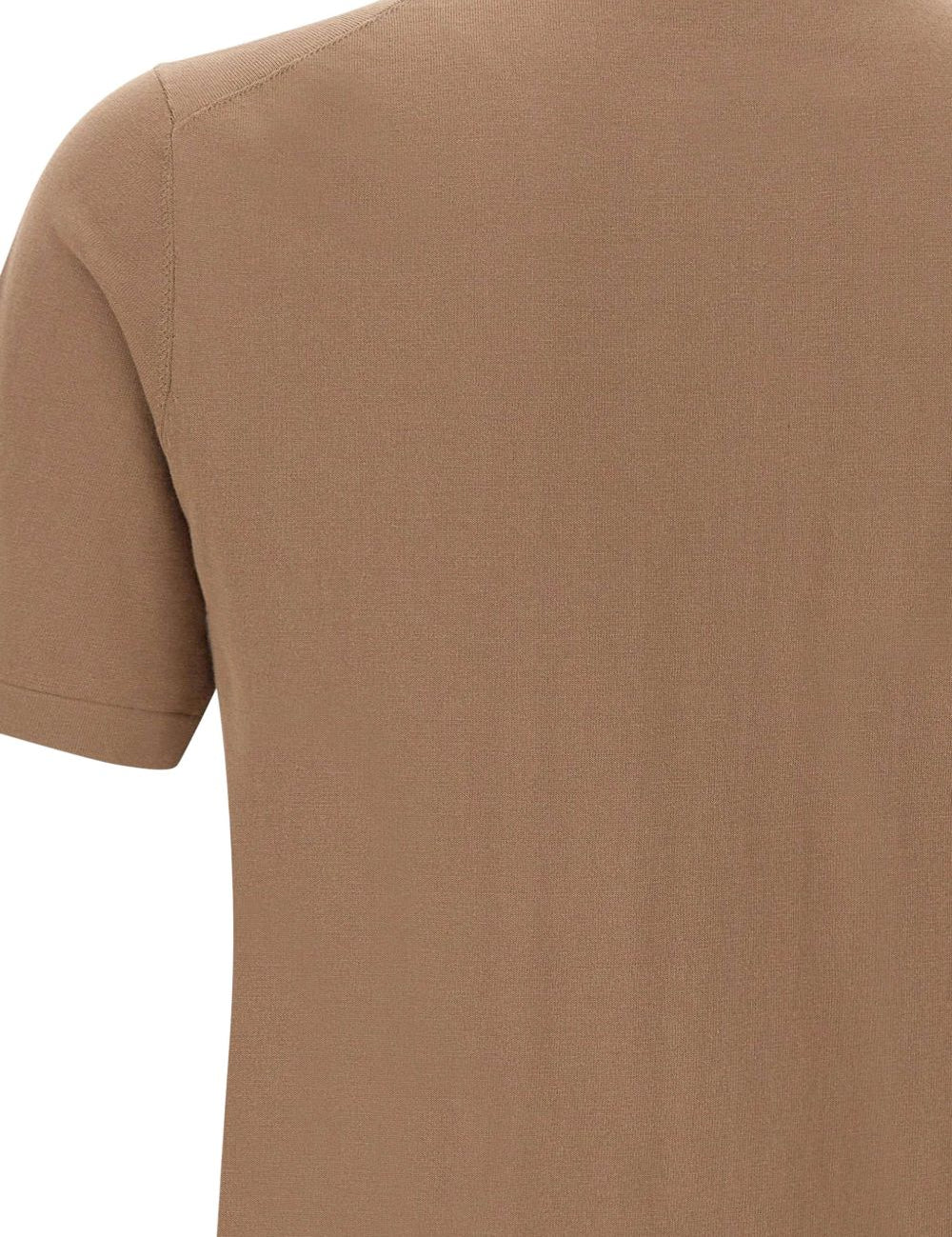 T-shirt girocollo in beige Kangra - uomo 