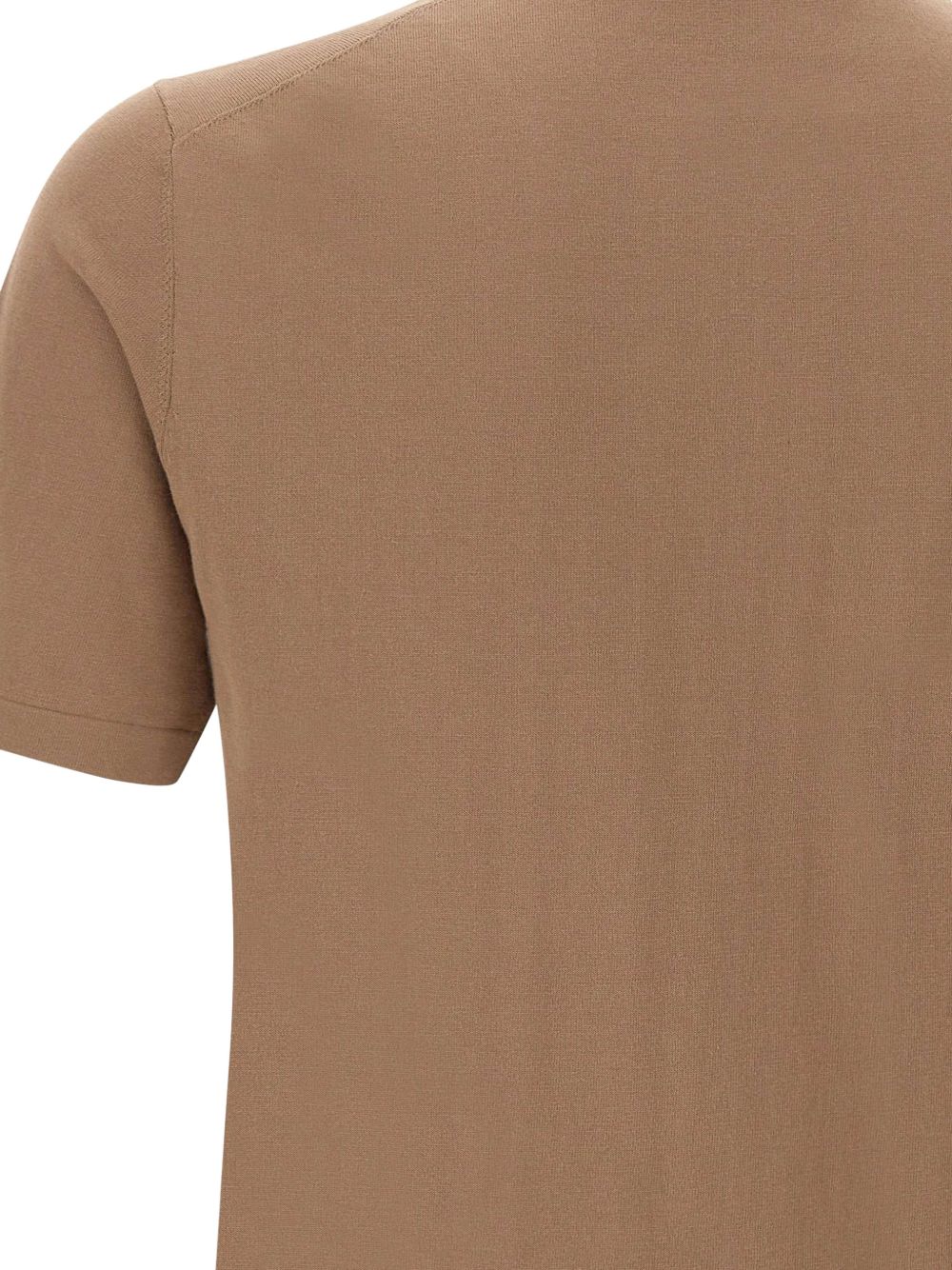 T-shirt girocollo in beige Kangra - uomo 