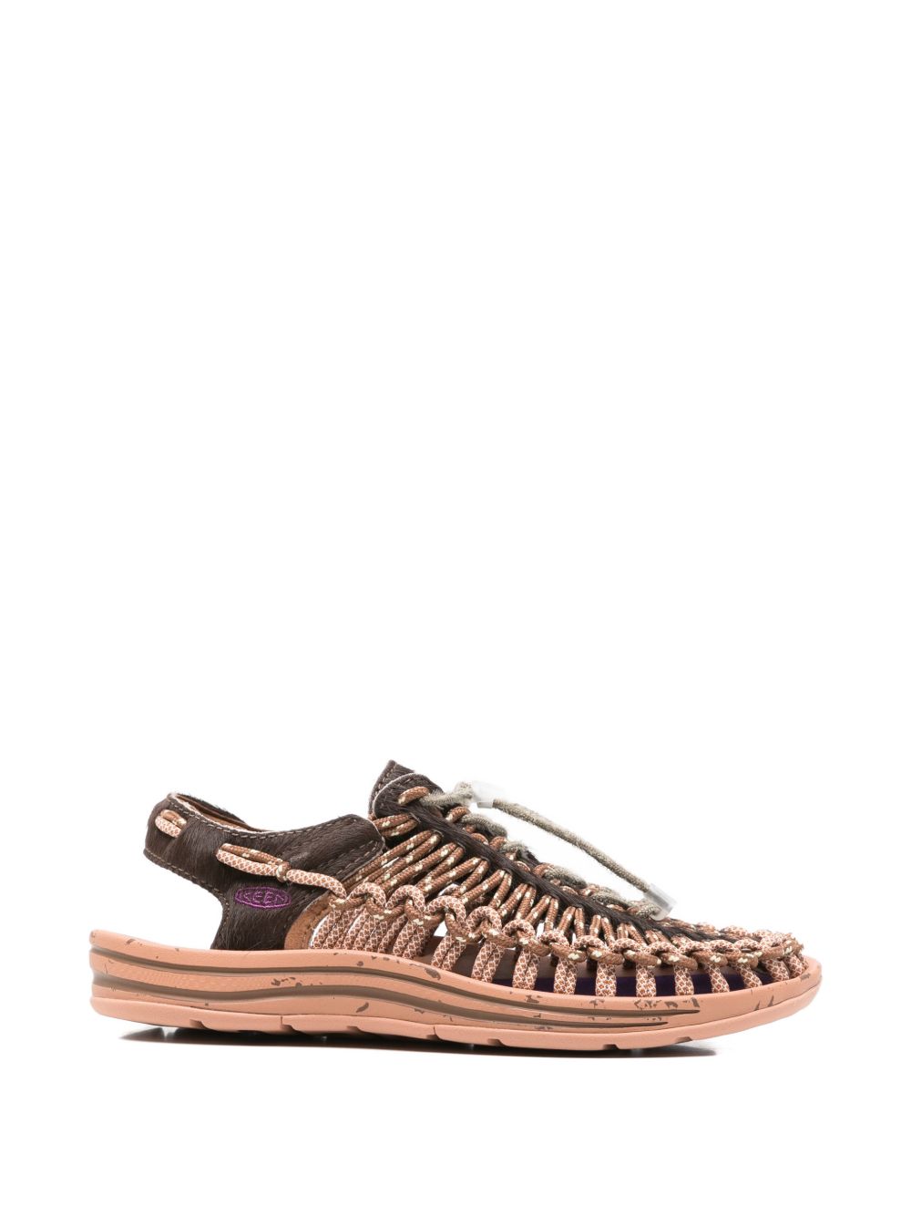 Sandali intrecciati uneek lea in marrone Keen - unisex 