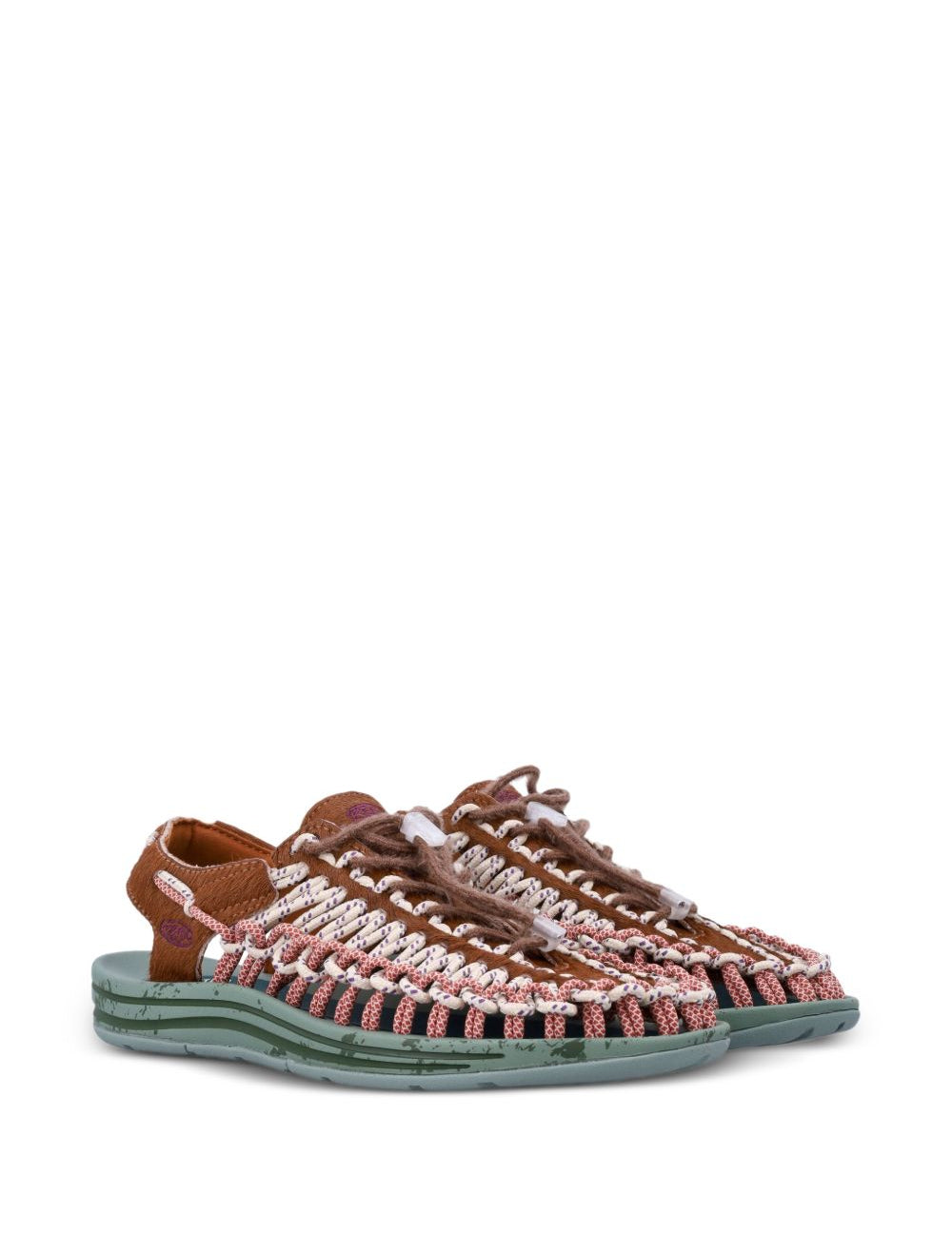 Sandali uneek lea con decorazioni in cordino in marrone Keen - unisex 