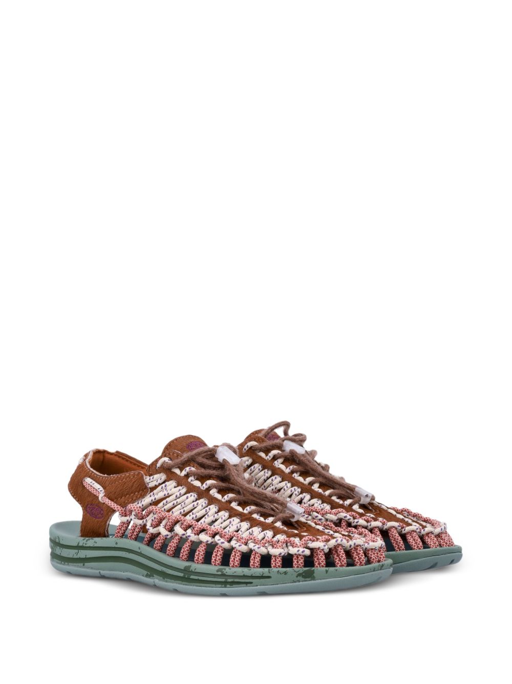 Sandali uneek lea con decorazioni in cordino in marrone Keen - unisex 