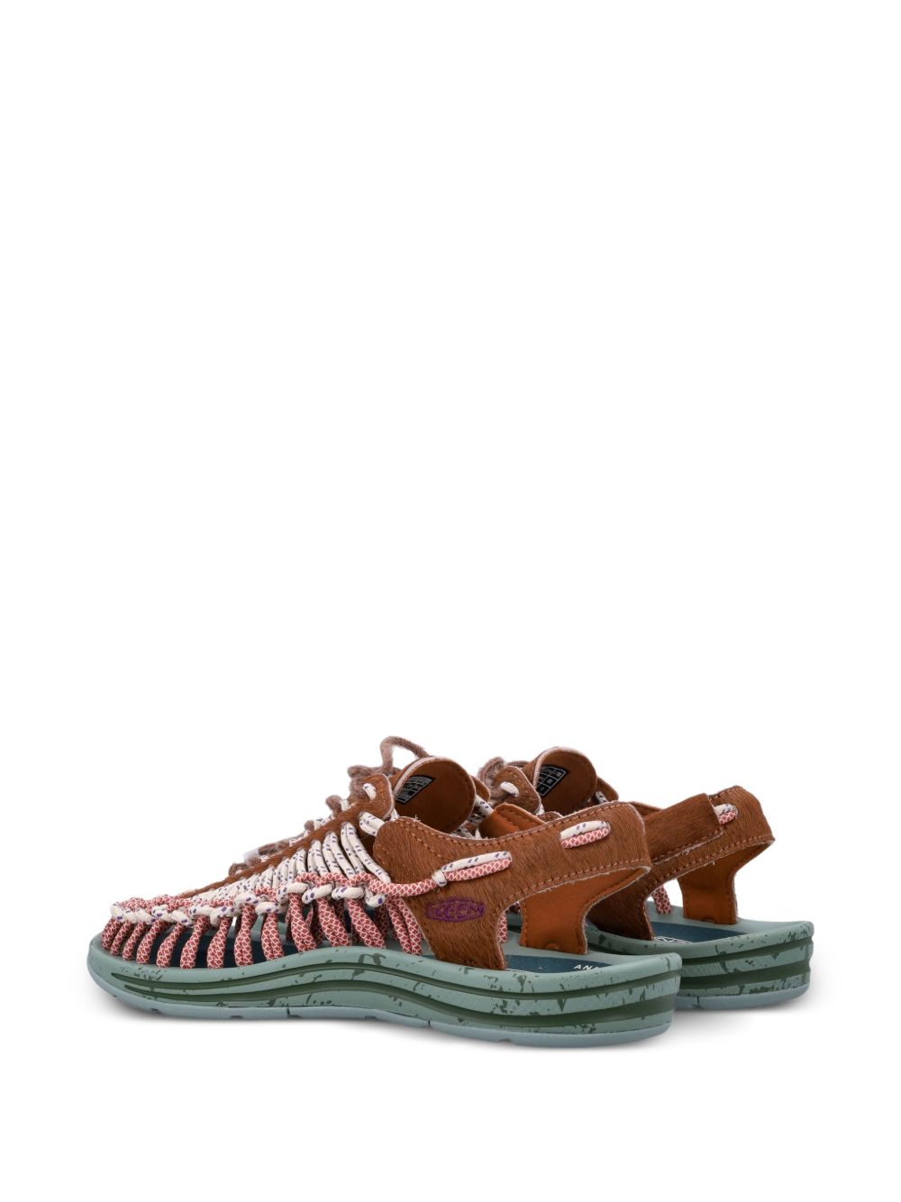 Sandali uneek lea con decorazioni in cordino in marrone Keen - unisex 