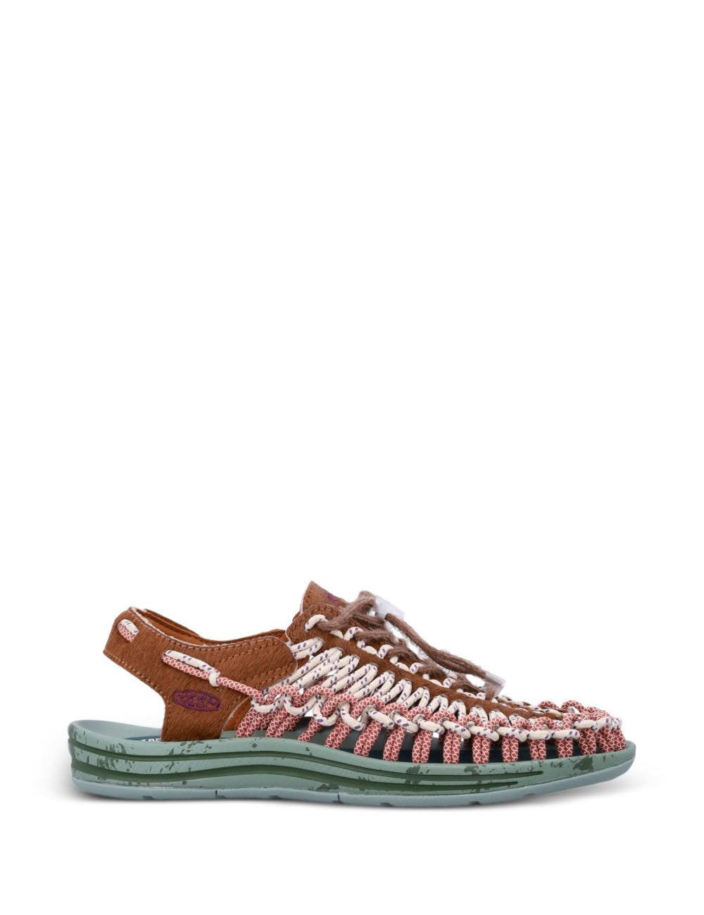 Sandali uneek lea con decorazioni in cordino in marrone Keen - unisex 