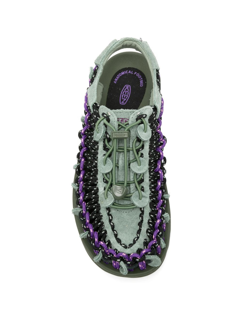 Sandali uneek con cordino intrecciato in verde Keen - unisex 