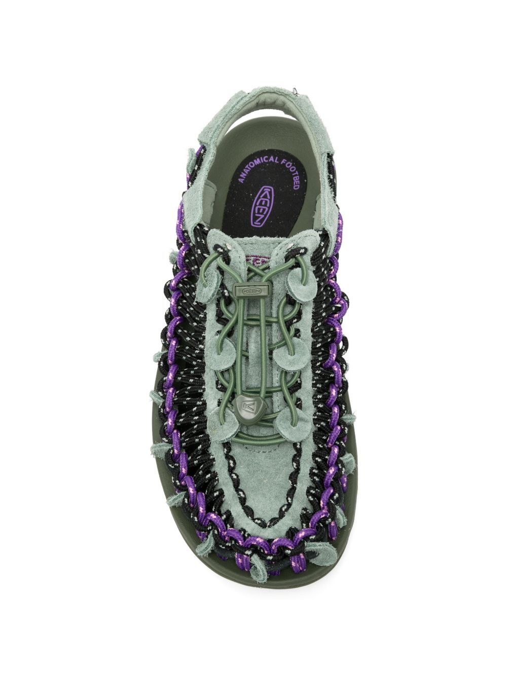 Sandali uneek con cordino intrecciato in verde Keen - unisex 