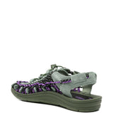 Sandali uneek con cordino intrecciato in verde Keen - unisex 