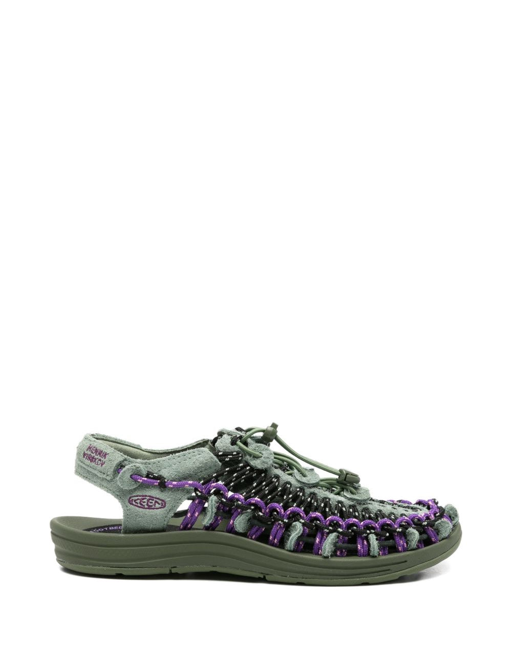 Sandali uneek con cordino intrecciato in verde Keen - unisex 
