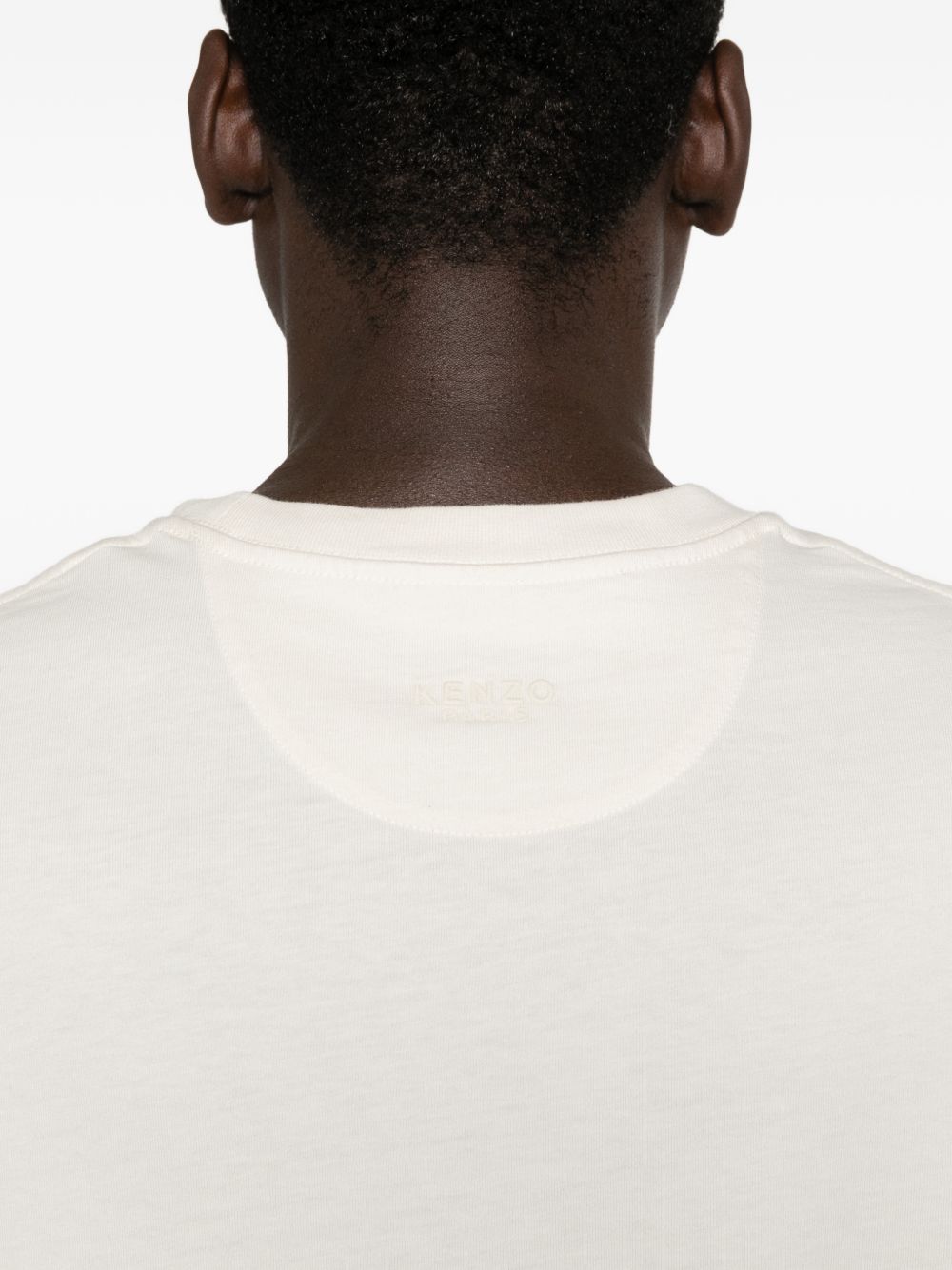 T-shirt con applicazione in bianco Kenzo - uomo 