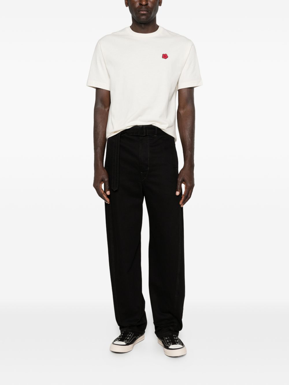T-shirt con applicazione in bianco Kenzo - uomo 