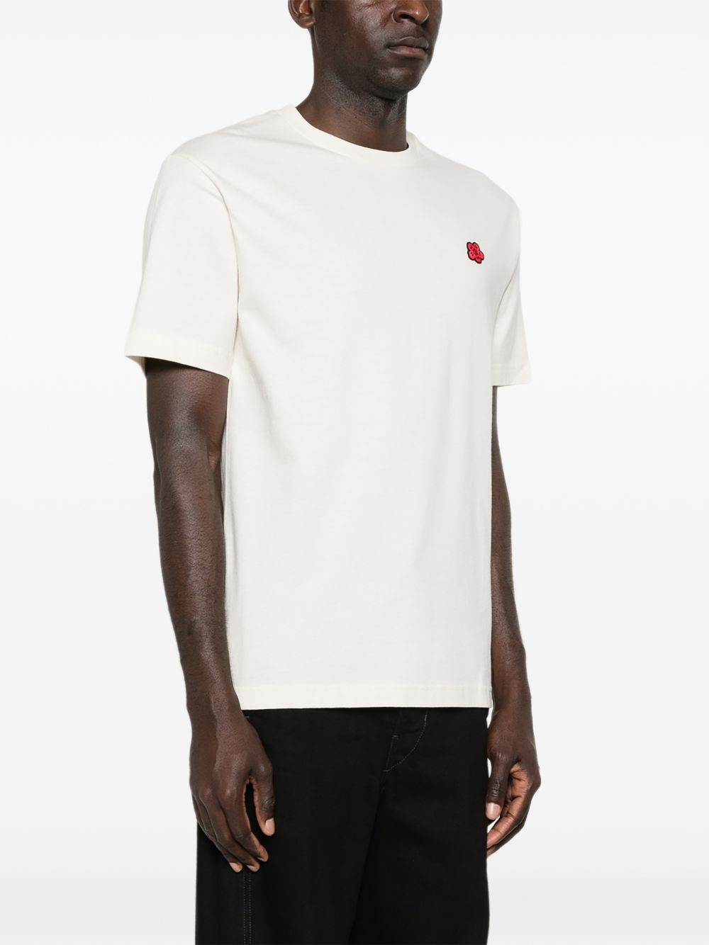 T-shirt con applicazione in bianco Kenzo - uomo 