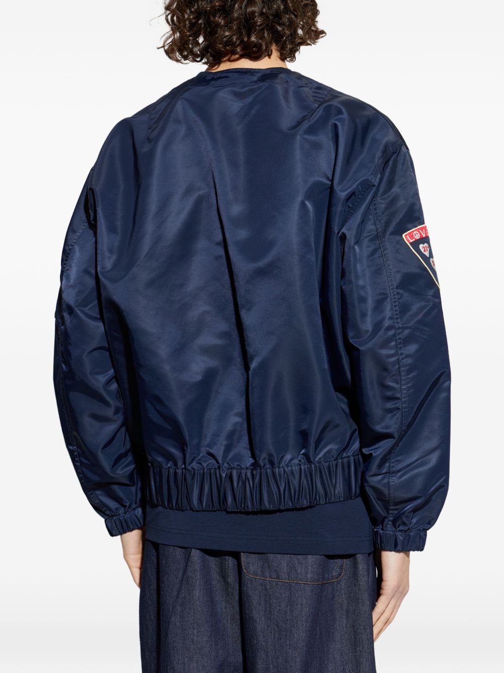 Bomber con applicazioni logo in blu Kenzo - uomo 