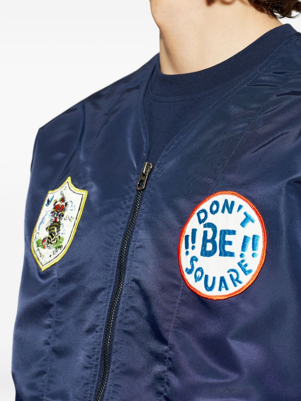 Bomber con applicazioni logo in blu Kenzo - uomo 