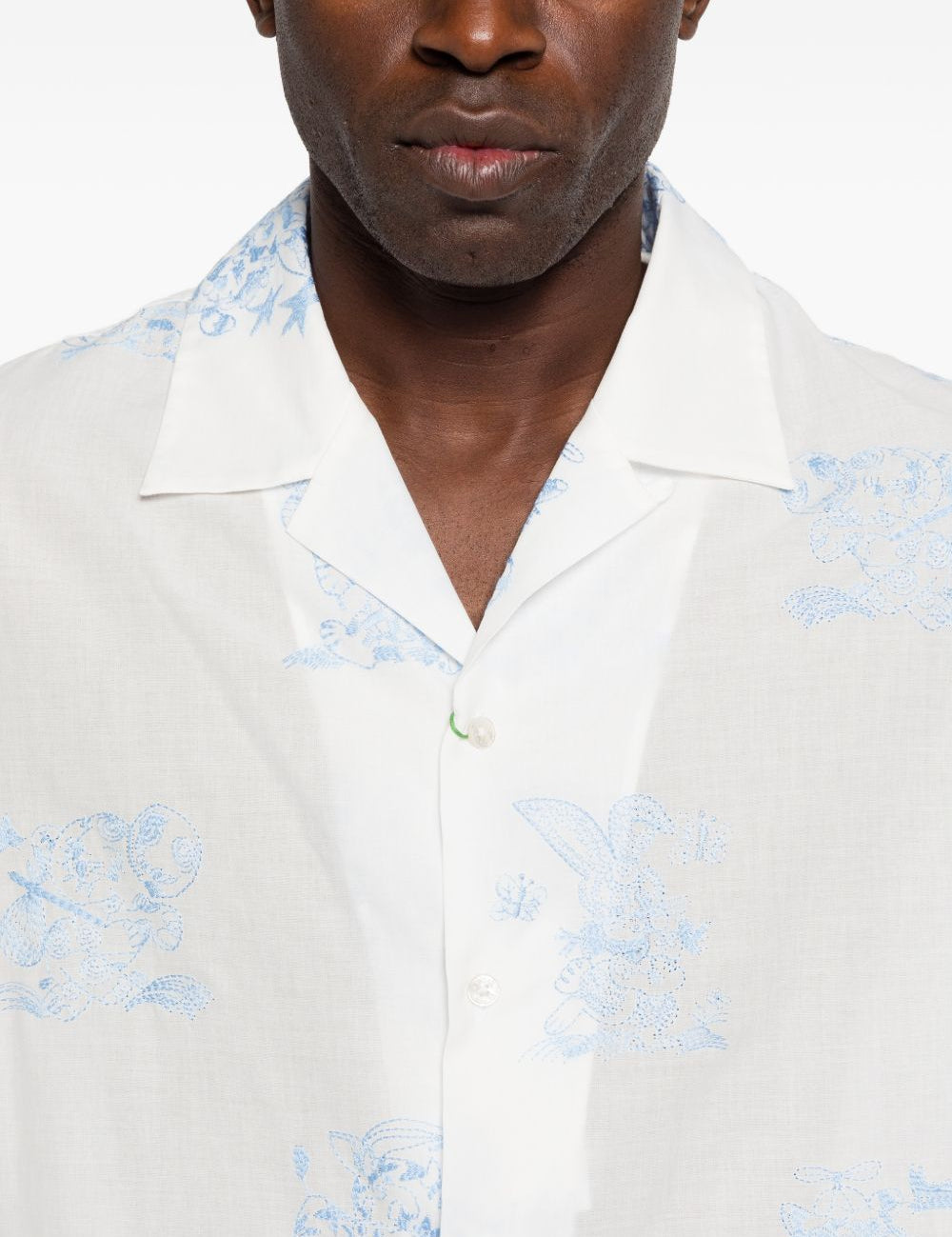 Camicia con ricami in bianco Kenzo - uomo 