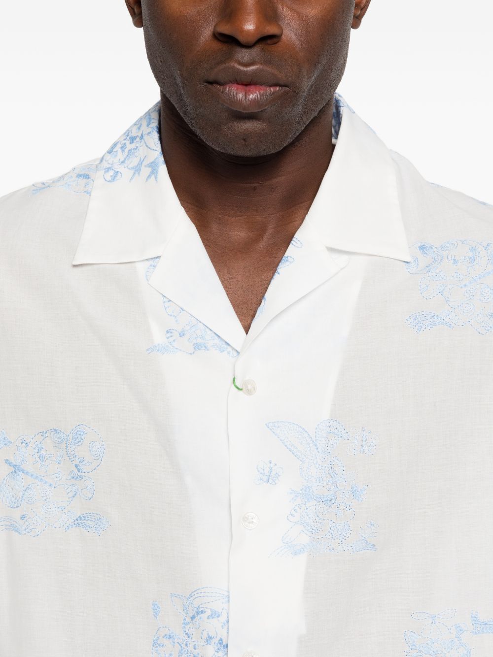 Camicia con ricami in bianco Kenzo - uomo 