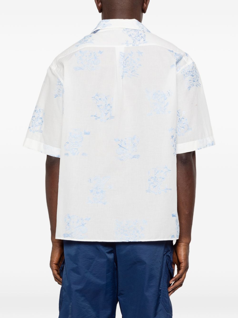 Camicia con ricami in bianco Kenzo - uomo 