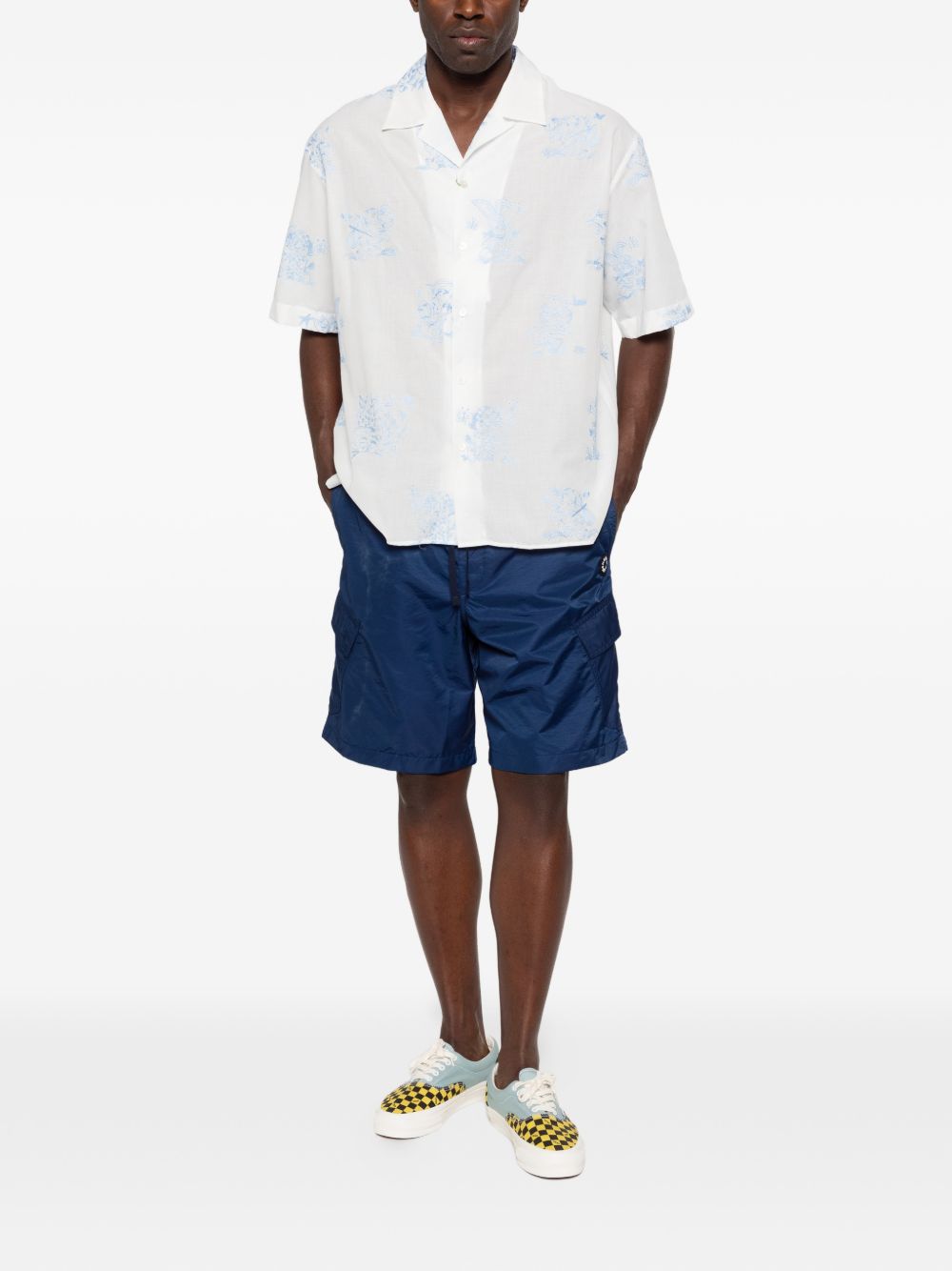 Camicia con ricami in bianco Kenzo - uomo 