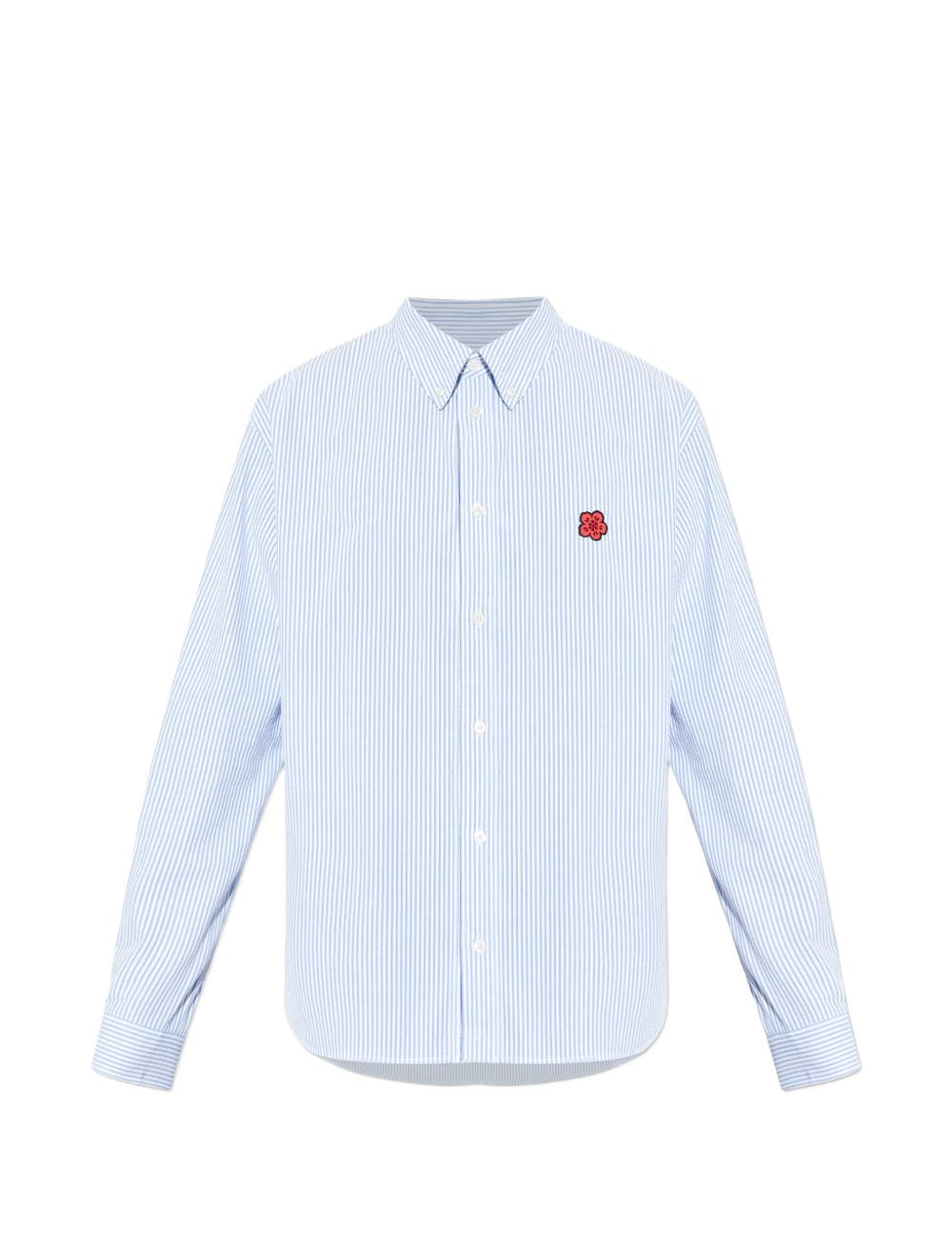 Camicia con logo a righe in azzurro Kenzo - uomo 