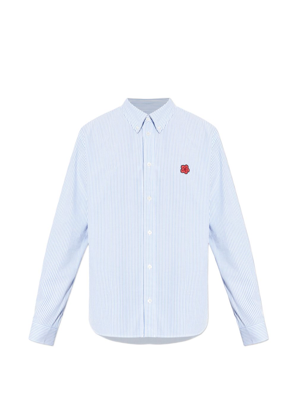 Camicia con logo a righe in azzurro Kenzo - uomo 