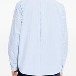 Camicia con logo a righe in azzurro Kenzo - uomo 