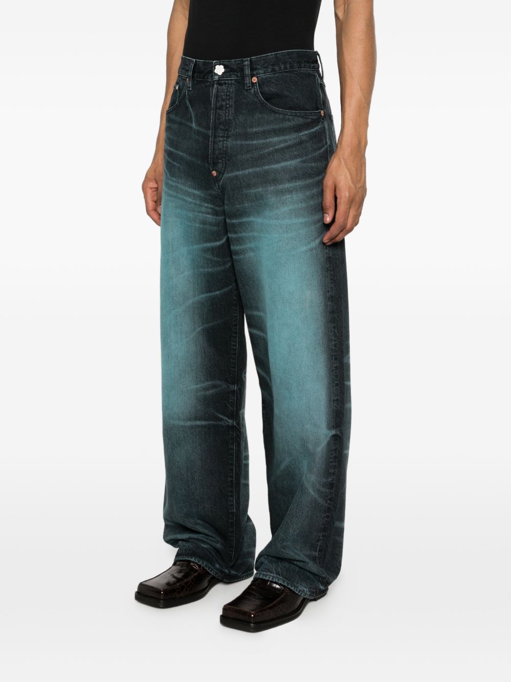 Jeans lavati in blu Kenzo - uomo 