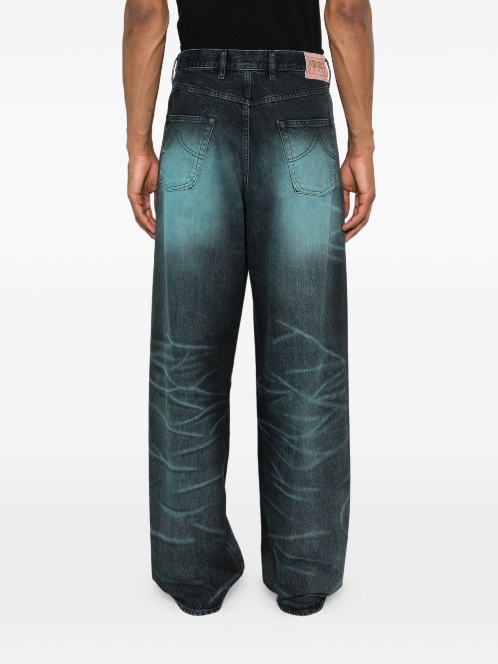 Jeans lavati in blu Kenzo - uomo 